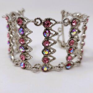 Vintage Pink Rhinestone Bracelet